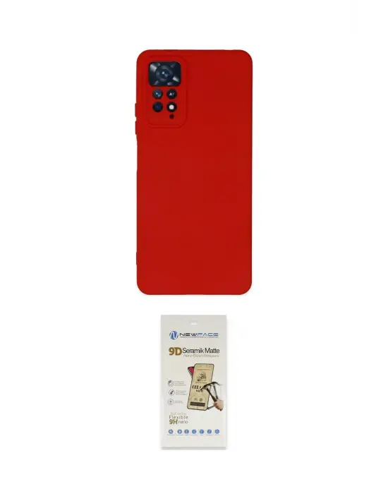 ieg™ Redmi Note 11 Pro Kılıf Ahenk Serisi - Siyah Mat Seramik Nano Ekran Koruyucu