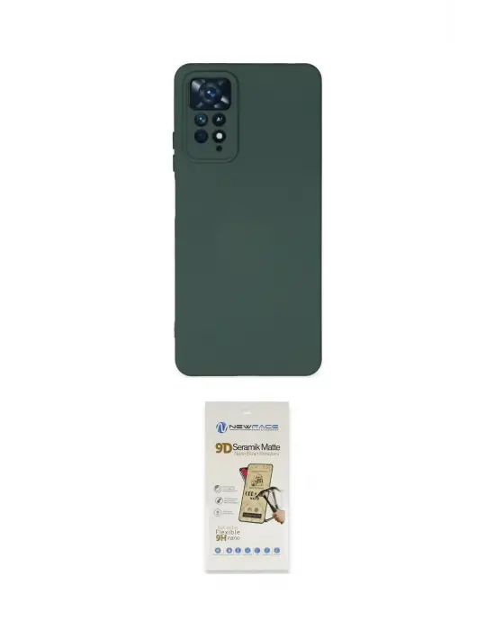 ieg™ Redmi Note 11 Pro Kılıf Ahenk Serisi - Siyah Mat Seramik Nano Ekran Koruyucu