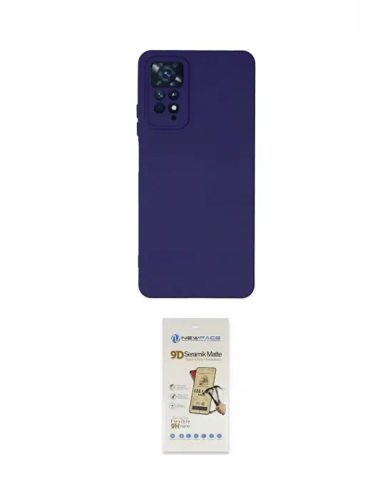 ieg™ Redmi Note 11 Pro Kılıf Ahenk Serisi - Siyah Mat Seramik Nano Ekran Koruyucu