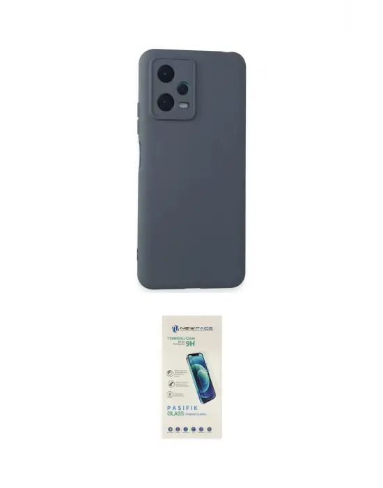ieg™ Redmi Note 12 5G Kılıf Ahenk Serisi - Şeffaf Pasifik Cam Ekran Koruyucu