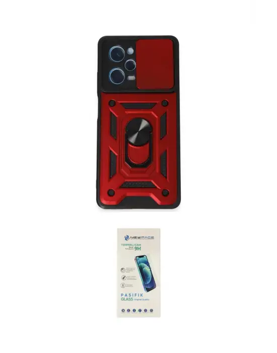 ieg™ Redmi Note 12 Pro 5G Kılıf Ahenk Klasik - Şeffaf Pasifik Cam Ekran Koruyucu