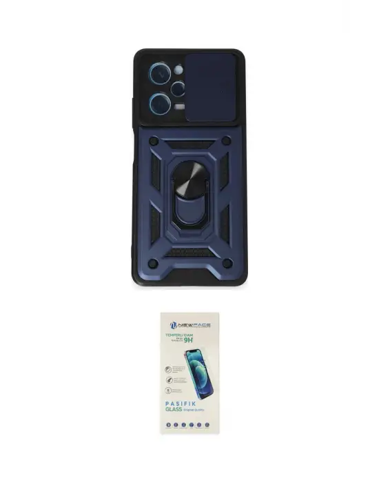 ieg™ Redmi Note 12 Pro 5G Kılıf Ahenk Klasik - Şeffaf Pasifik Cam Ekran Koruyucu