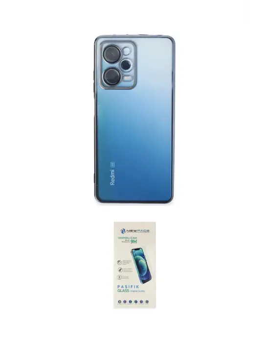 ieg™ Redmi Note 12 Pro 5G Kılıf Vadi Minimal - Şeffaf Pasifik Cam Ekran Koruyucu