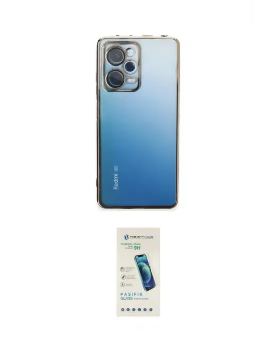 ieg™ Redmi Note 12 Pro 5G Kılıf Vadi Minimal - Şeffaf Pasifik Cam Ekran Koruyucu