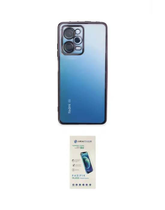 ieg™ Redmi Note 12 Pro 5G Kılıf Vadi Minimal - Şeffaf Pasifik Cam Ekran Koruyucu