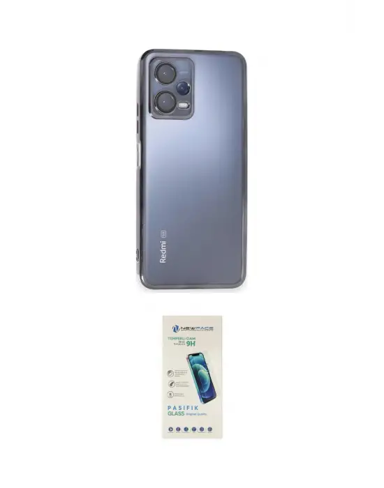 ieg™ Redmi Note 12 Pro 5G Kılıf Vadi Minimal - Şeffaf Pasifik Cam Ekran Koruyucu