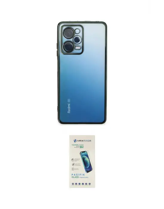 ieg™ Redmi Note 12 Pro 5G Kılıf Vadi Minimal - Şeffaf Pasifik Cam Ekran Koruyucu