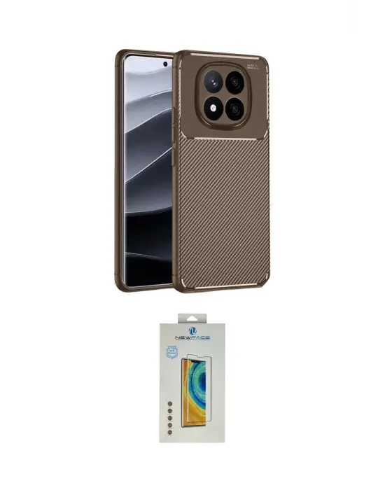 ieg™ Redmi Note 14 Pro 4G Kılıf Eksen Form Prime - Şeffaf Polymer Nano Ekran Koruyucu