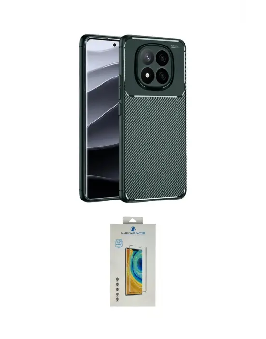 ieg™ Redmi Note 14 Pro 4G Kılıf Eksen Form Prime - Şeffaf Polymer Nano Ekran Koruyucu