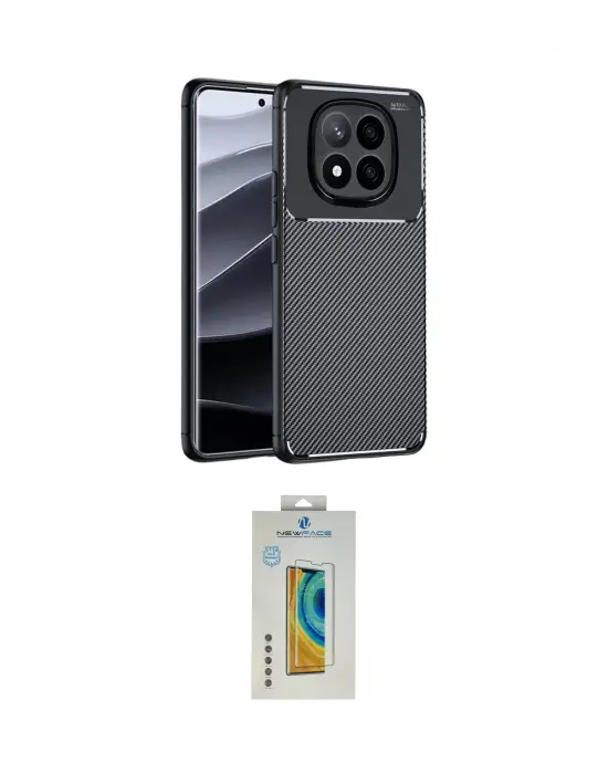 ieg™ Redmi Note 14 Pro 4G Kılıf Eksen Form Prime - Şeffaf Polymer Nano Ekran Koruyucu