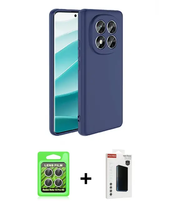 ieg™ Redmi Note 14 Pro 4G Kılıf Kozmos Yansıma Özel Seri - Şeffaf Hayalet Polymer Nano Ekran Koruyucu + Raze Metal Kamera Lens - GS