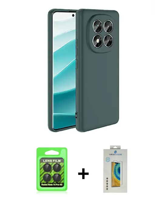 ieg™ Redmi Note 14 Pro 4G Kılıf Kozmos Yansıma Özel Seri - Şeffaf Polymer Nano Ekran Koruyucu + Raze Metal Kamera Lens - SH