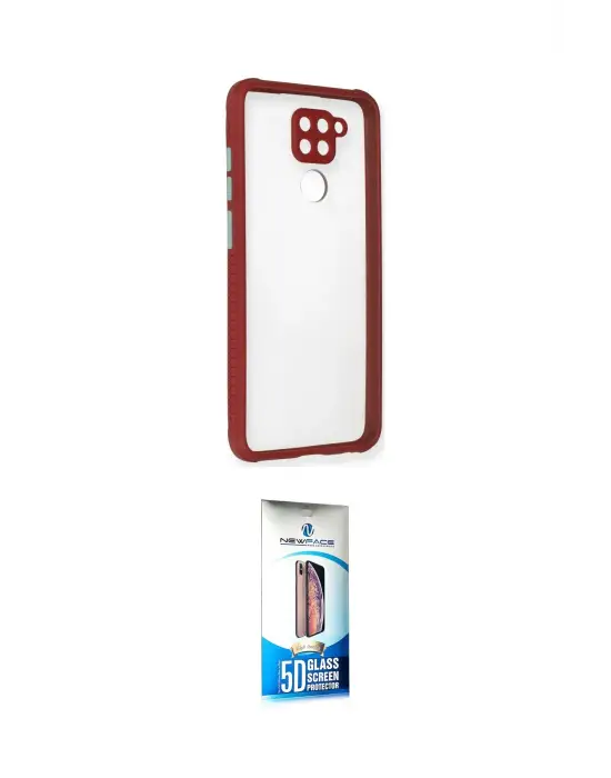 ieg™ Redmi Note 9 Kılıf Nova Asil Özel Seri - Siyah 5D Eko Cam Ekran Koruyucu