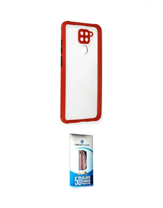 ieg™ Redmi Note 9 Kılıf Nova Asil Özel Seri - Siyah 5D Eko Cam Ekran Koruyucu