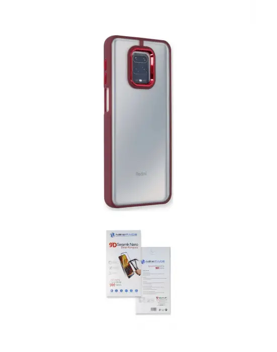 ieg™ Redmi Note 9 Pro Kılıf Eksen Doku Prime - Siyah Seramik Nano Ekran Koruyucu