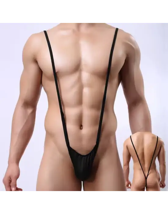  Fantezi Lastikli Siyah Erkek String – Tanga IEG4616