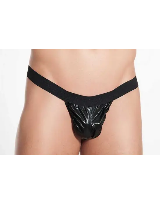  Fantezi Siyah Lame Seksi Erkek String - Tanga IEG4589