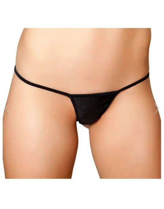  Fantezi Siyah Lame String Tanga IEG1288
