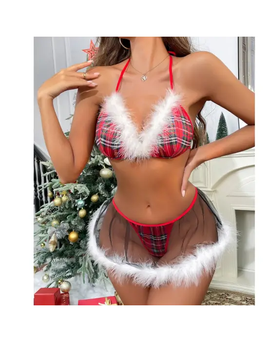 Seksi Transparan Etekli Yılbaşı Kostümü IEG9301