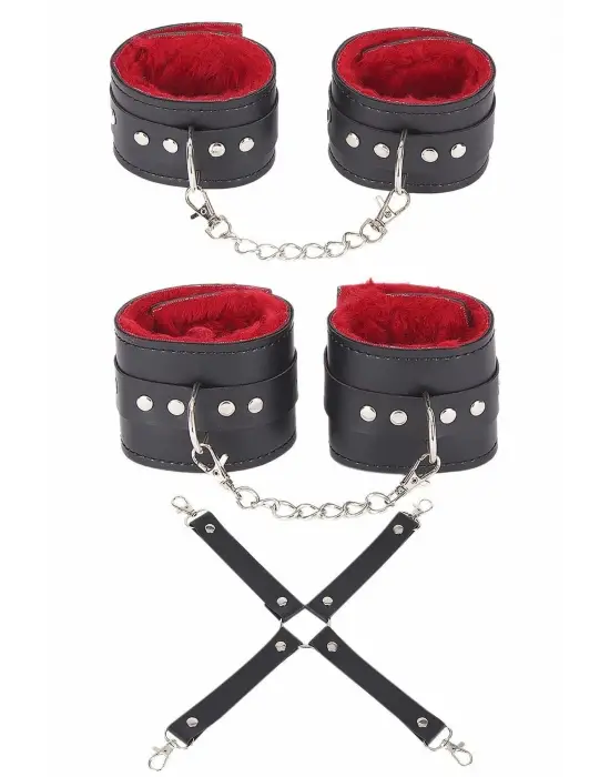 ieg™ Siyah Kırmızı Harness Fantezi Aksesuar Set