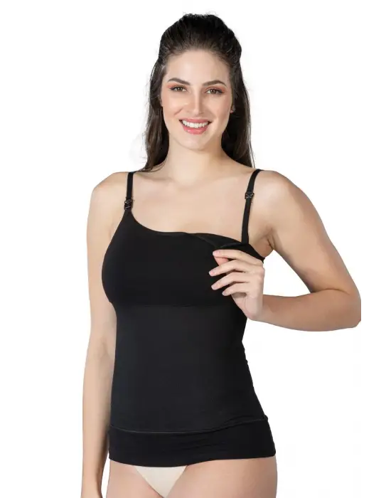 ieg™ Siyah MI  1402 Modal Cotton Emzirme Atlet Korse