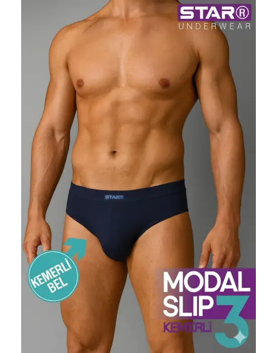 ieg™ Star 109 Erkek 3lü Modal Slip
