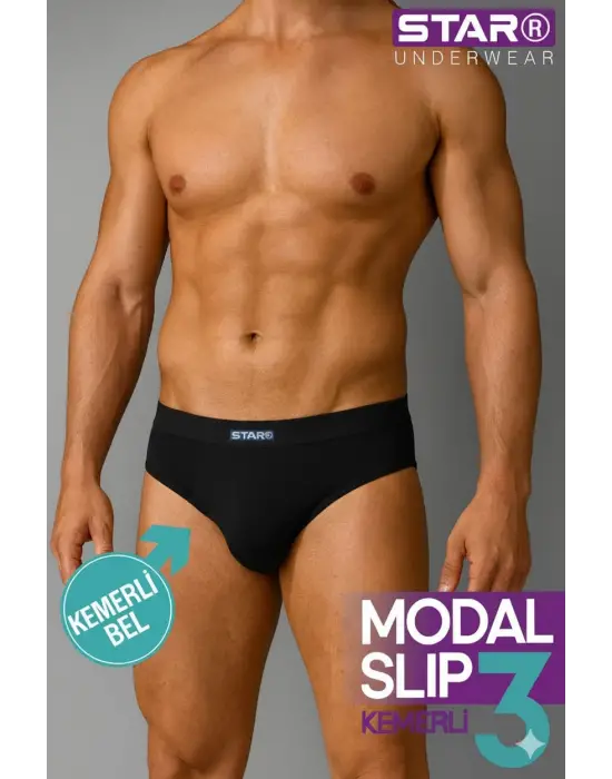 ieg™ Star 109 Erkek 3lü Modal Slip