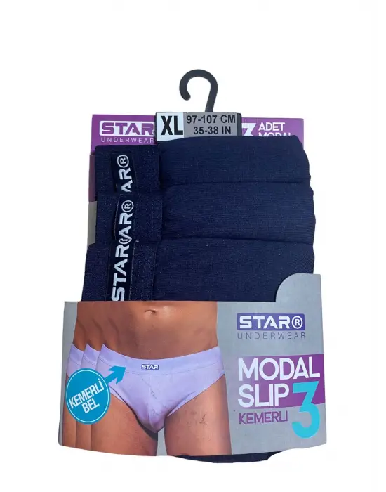 ieg™ Star 109 Erkek 3lü Modal Slip
