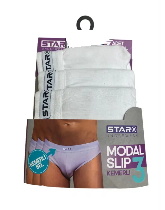 ieg™ Star 109 Erkek 3lü Modal Slip