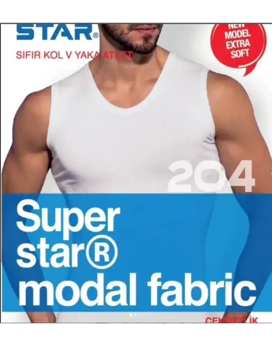ieg™ Star 204 Modal Sıfır Kol V-Yaka Atlet