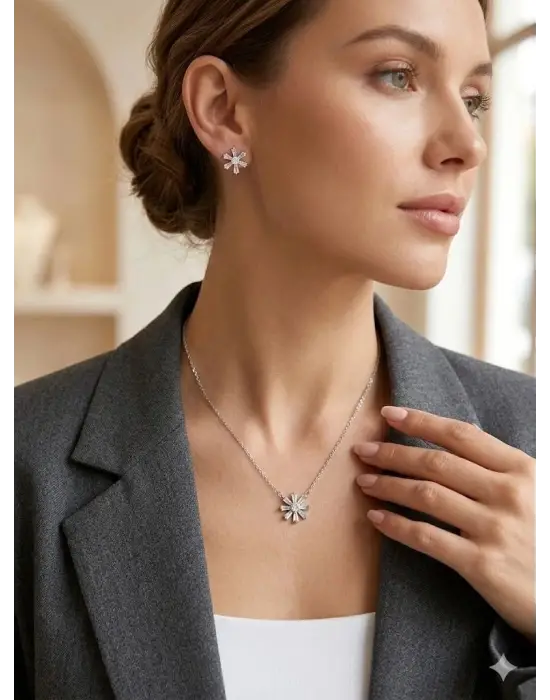 IEG - Taşlı Çiçek Detaylı Set