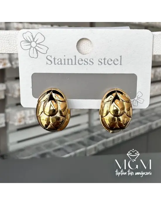IEG - Taşsız Gold Kaplama Küpe