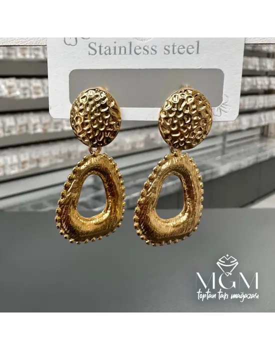 IEG - Taşsız Gold Kaplama Küpe