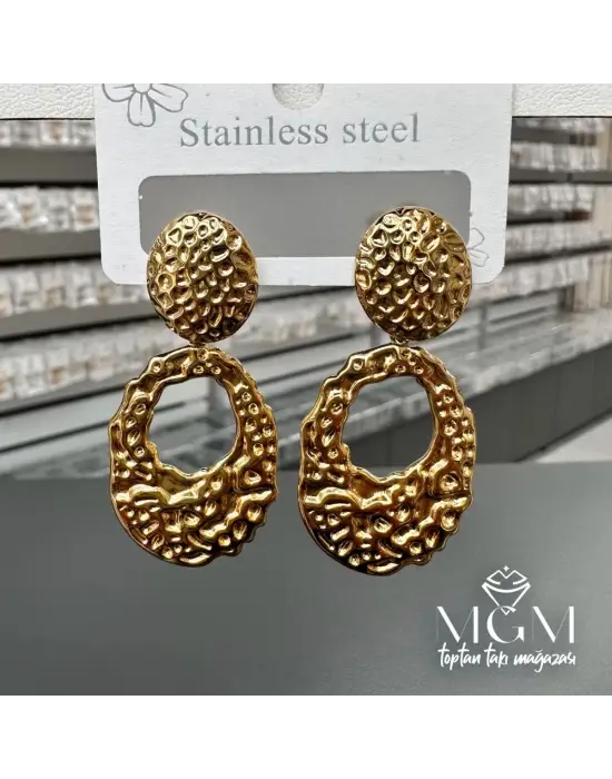 IEG - Taşsız Gold Kaplama Küpe