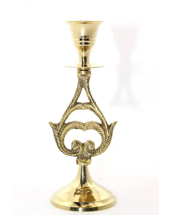 Tekli Pirinç Şamdan Model 6