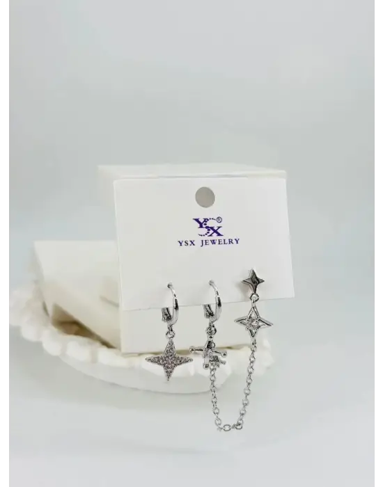 IEG - Üçlü Kombin Küpe Kp00546