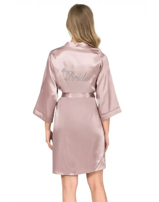 ieg™ Vizon Kısa Saten Bride Sabahlık