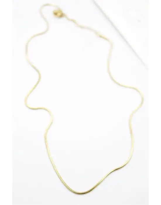 IEG - Yılan Zincir Kolye - 46cm - Altın