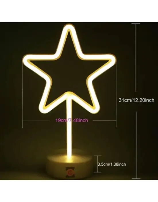 Yıldız Neon LED Lamba