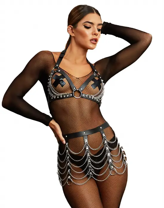 ieg™ Zincir Detaylı Fantezi Harness Aksesuar