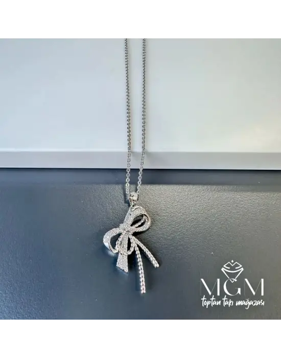 IEG - Zirkon Taşlı Fiyonk Kolye