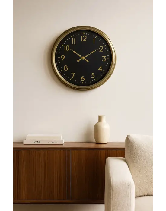 İhtişam Eskitme 40 Cm Metal Duvar Saati