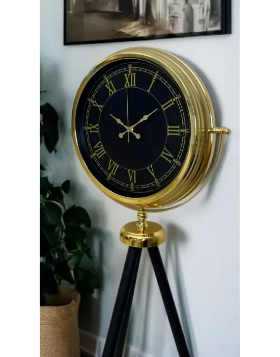 İhtişam Gold Tripod Ayaklı Saat