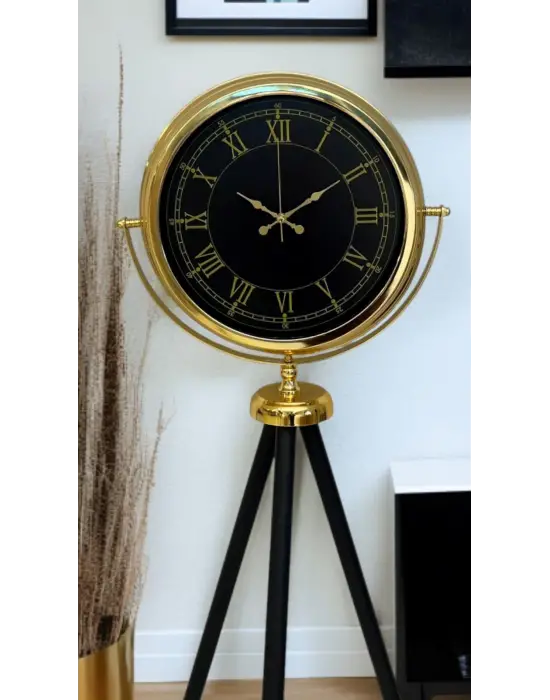 İhtişam Gold Tripod Ayaklı Saat
