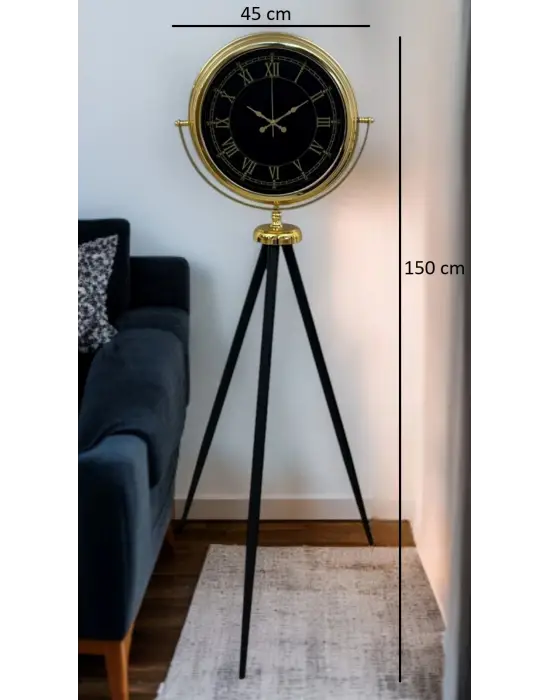 İhtişam Gold Tripod Ayaklı Saat