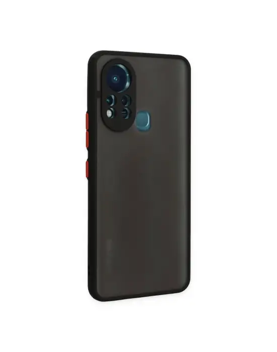 İnfinix Hot 11s Kılıf Montreal Silikon Kapak - Siyah