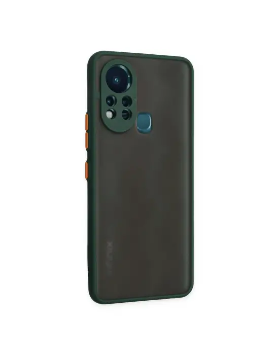 İnfinix Hot 11s Kılıf Montreal Silikon Kapak - Yeşil
