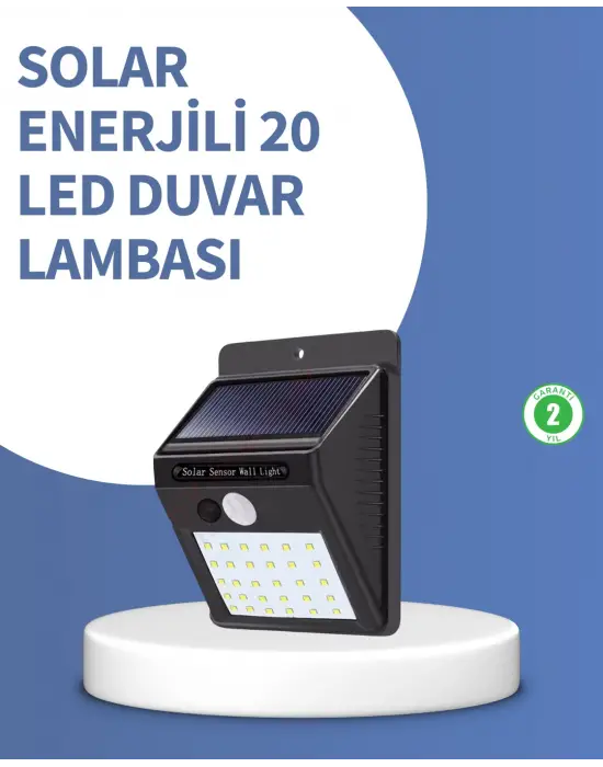 Ip65 Dayanıklı Solar Enerjili Dış Cephe Aydınlatma