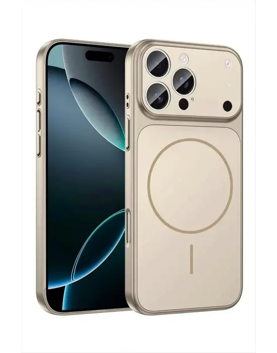 İphone 13 Pro Max Uyumlu 17 Pro Max Görünümlü Magsaff Kapak Kılıf