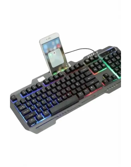 Işıklı Oyuncu Q Klavye Mouse Seti Siyah Gaming Oyuncu Klavye